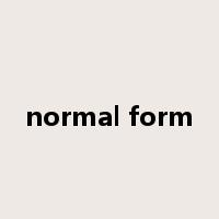 normal form是什么意思