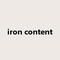 iron content是什么意思