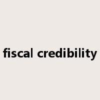 fiscal credibility是什么意思