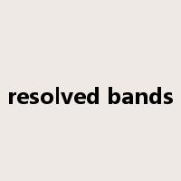 resolved bands是什么意思