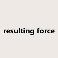 resulting force是什么意思
