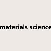 materials science是什么意思
