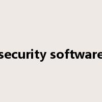 security software是什么意思