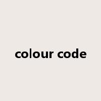 colour code是什么意思
