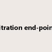 titration end-point是什么意思