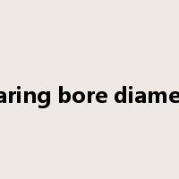 bearing bore diameter是什么意思
