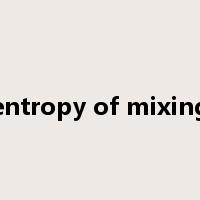 entropy of mixing是什么意思
