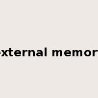 external memory是什么意思