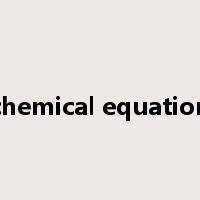 chemical equation是什么意思