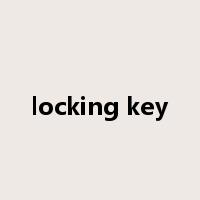 locking key是什么意思