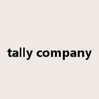 tally company是什么意思