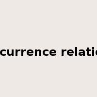 recurrence relation是什么意思