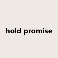 hold promise是什么意思