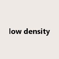 low density是什么意思