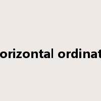 horizontal ordinate是什么意思