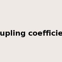 coupling coefficient是什么意思