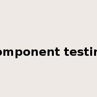 component testing是什么意思