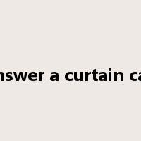 answer a curtain call是什么意思