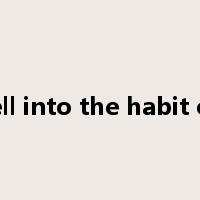 fell into the habit of是什么意思