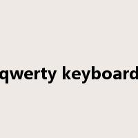 qwerty keyboard是什么意思