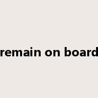 remain on board是什么意思