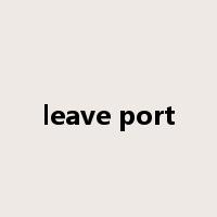 leave port是什么意思