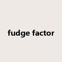 fudge factor是什么意思