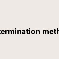 determination method是什么意思