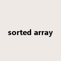 sorted array是什么意思