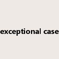 exceptional case是什么意思