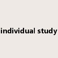 individual study是什么意思