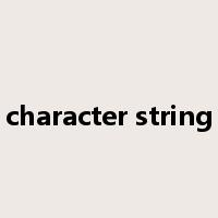 character string是什么意思