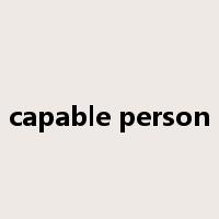 capable person是什么意思