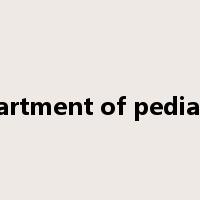 department of pediatrics是什么意思