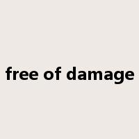 free of damage是什么意思