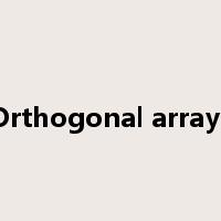 Orthogonal arrays是什么意思