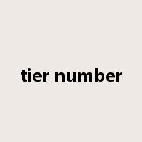 tier number是什么意思