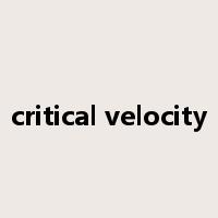 critical velocity是什么意思