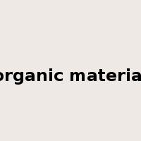 organic material是什么意思
