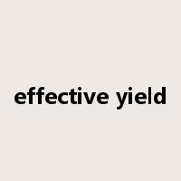 effective yield是什么意思