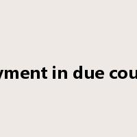 payment in due course是什么意思