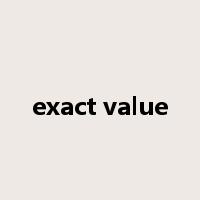 exact value是什么意思
