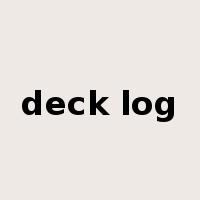 deck log是什么意思