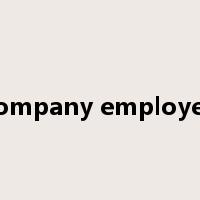 company employee是什么意思