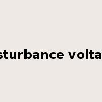 disturbance voltage是什么意思