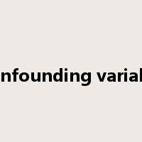 Confounding variable是什么意思