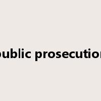 public prosecution是什么意思