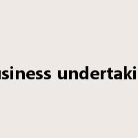 business undertaking是什么意思