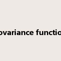 covariance function是什么意思