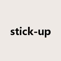 stick-up是什么意思